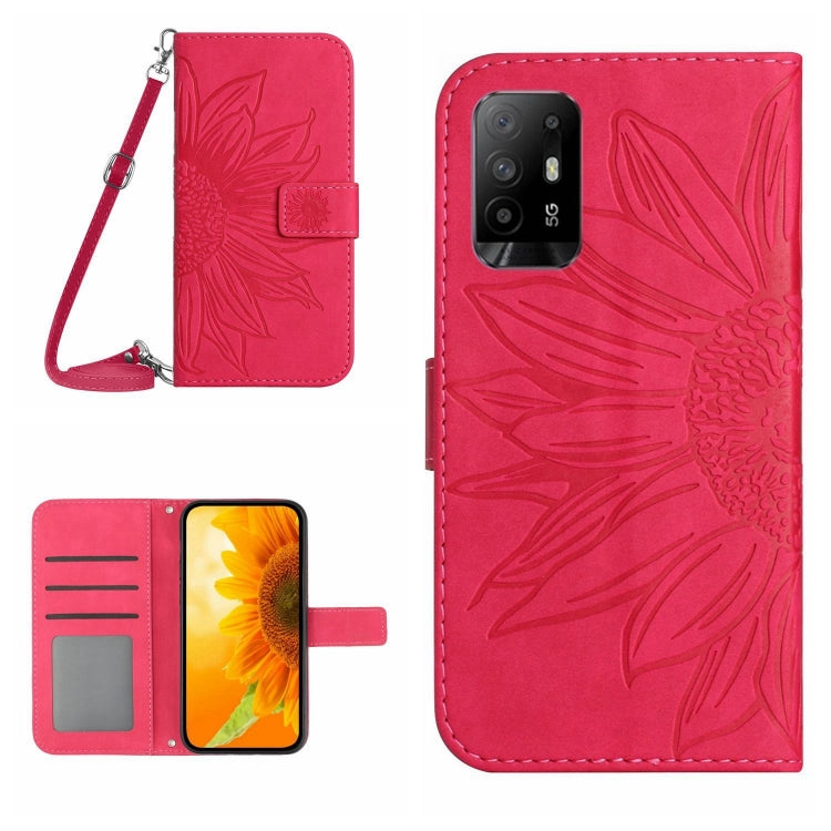 Skin Feel Sun Flower Pattern Flip Leather Phone Case with Lanyard, For OPPO Reno4 Pro 5G, For OPPO Reno4 Z 5G/A92S, For OPPO Reno5 4G, For OPPO Reno5 5G/Find X3 Lite, For OPPO Reno5 Lite/A94 4G, For OPPO Reno5 Pro 5G, For OPPO Reno5 Z/A94 5G/A95 5G    ...