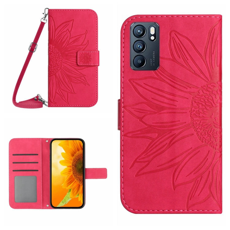Skin Feel Sun Flower Pattern Flip Leather Phone Case with Lanyard, For OPPO Reno4 Pro 5G, For OPPO Reno4 Z 5G/A92S, For OPPO Reno5 4G, For OPPO Reno5 5G/Find X3 Lite, For OPPO Reno5 Lite/A94 4G, For OPPO Reno5 Pro 5G, For OPPO Reno5 Z/A94 5G/A95 5G    ...