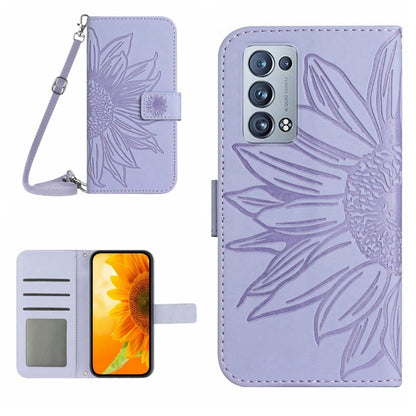 Skin Feel Sun Flower Pattern Flip Leather Phone Case with Lanyard, For OPPO Reno4 Pro 5G, For OPPO Reno4 Z 5G/A92S, For OPPO Reno5 4G, For OPPO Reno5 5G/Find X3 Lite, For OPPO Reno5 Lite/A94 4G, For OPPO Reno5 Pro 5G, For OPPO Reno5 Z/A94 5G/A95 5G    ...