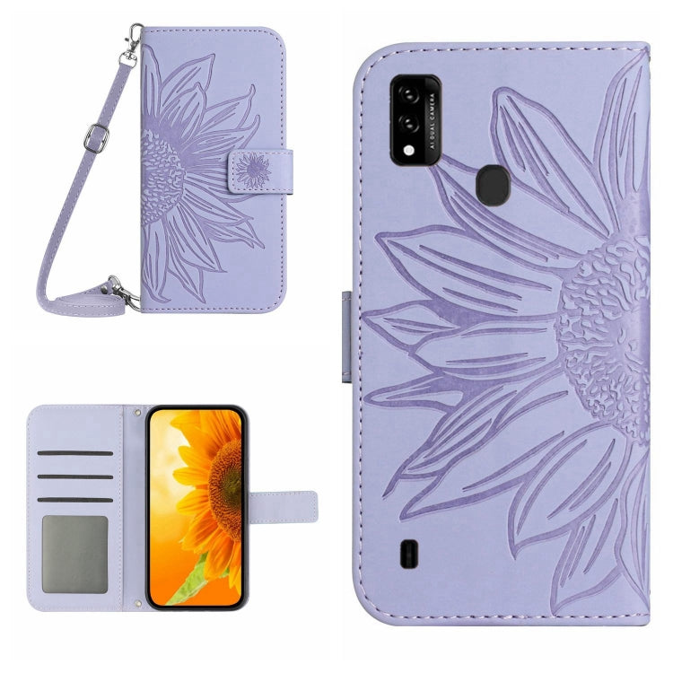 Skin Feel Sun Flower Pattern Flip Leather Phone Case with Lanyard, For ZTE Axon 20 4G/20 5G, For ZTE Axon 30 5G, For ZTE Blade A31, For ZTE Blade A51/A7P, For ZTE Blade A71, For ZTE Blade L210, For ZTE Blade V30, For ZTE Blade V30 Vita                 ...