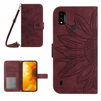 Skin Feel Sun Flower Pattern Flip Leather Phone Case with Lanyard, For ZTE Axon 20 4G/20 5G, For ZTE Axon 30 5G, For ZTE Blade A31, For ZTE Blade A51/A7P, For ZTE Blade A71, For ZTE Blade L210, For ZTE Blade V30, For ZTE Blade V30 Vita                 ...