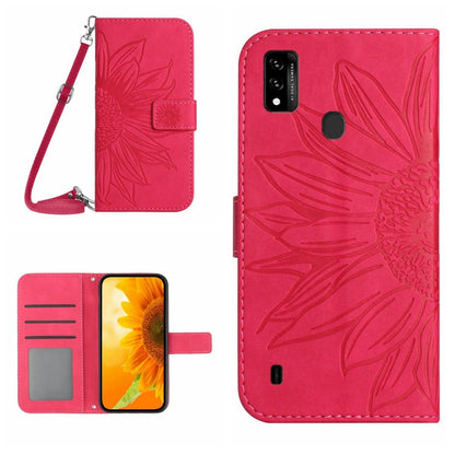 Skin Feel Sun Flower Pattern Flip Leather Phone Case with Lanyard, For ZTE Axon 20 4G/20 5G, For ZTE Axon 30 5G, For ZTE Blade A31, For ZTE Blade A51/A7P, For ZTE Blade A71, For ZTE Blade L210, For ZTE Blade V30, For ZTE Blade V30 Vita                 ...