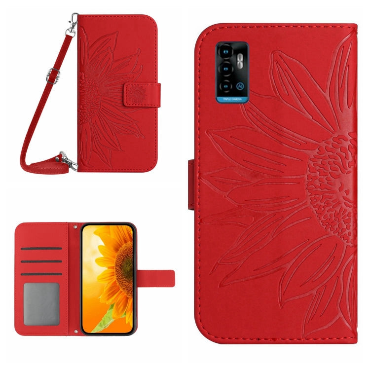 Skin Feel Sun Flower Pattern Flip Leather Phone Case with Lanyard, For ZTE Axon 20 4G/20 5G, For ZTE Axon 30 5G, For ZTE Blade A31, For ZTE Blade A51/A7P, For ZTE Blade A71, For ZTE Blade L210, For ZTE Blade V30, For ZTE Blade V30 Vita                 ...