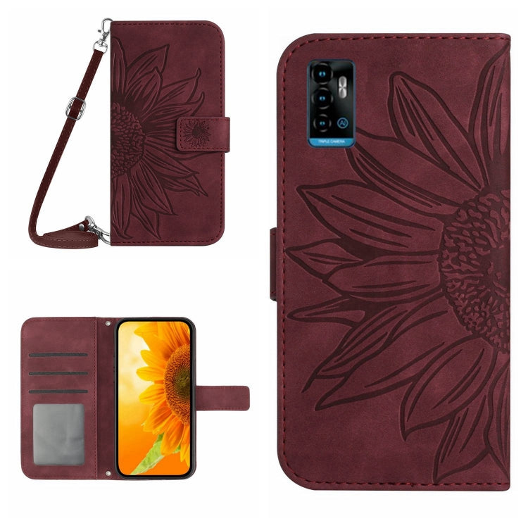Skin Feel Sun Flower Pattern Flip Leather Phone Case with Lanyard, For ZTE Axon 20 4G/20 5G, For ZTE Axon 30 5G, For ZTE Blade A31, For ZTE Blade A51/A7P, For ZTE Blade A71, For ZTE Blade L210, For ZTE Blade V30, For ZTE Blade V30 Vita                 ...