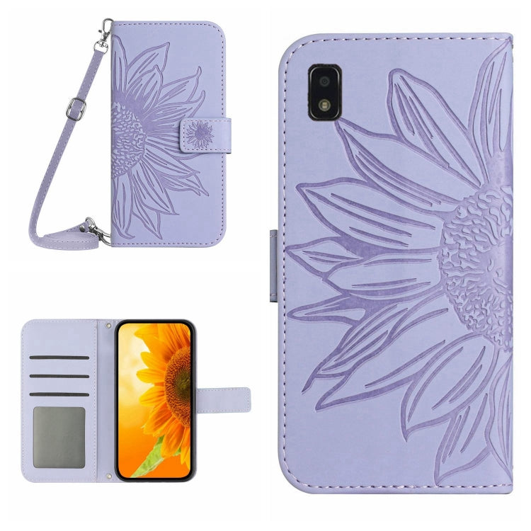 Skin Feel Sun Flower Pattern Flip Leather Phone Case with Lanyard, For ZTE Axon 20 4G/20 5G, For ZTE Axon 30 5G, For ZTE Blade A31, For ZTE Blade A51/A7P, For ZTE Blade A71, For ZTE Blade L210, For ZTE Blade V30, For ZTE Blade V30 Vita                 ...