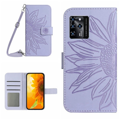 Skin Feel Sun Flower Pattern Flip Leather Phone Case with Lanyard, For ZTE Axon 20 4G/20 5G, For ZTE Axon 30 5G, For ZTE Blade A31, For ZTE Blade A51/A7P, For ZTE Blade A71, For ZTE Blade L210, For ZTE Blade V30, For ZTE Blade V30 Vita                 ...