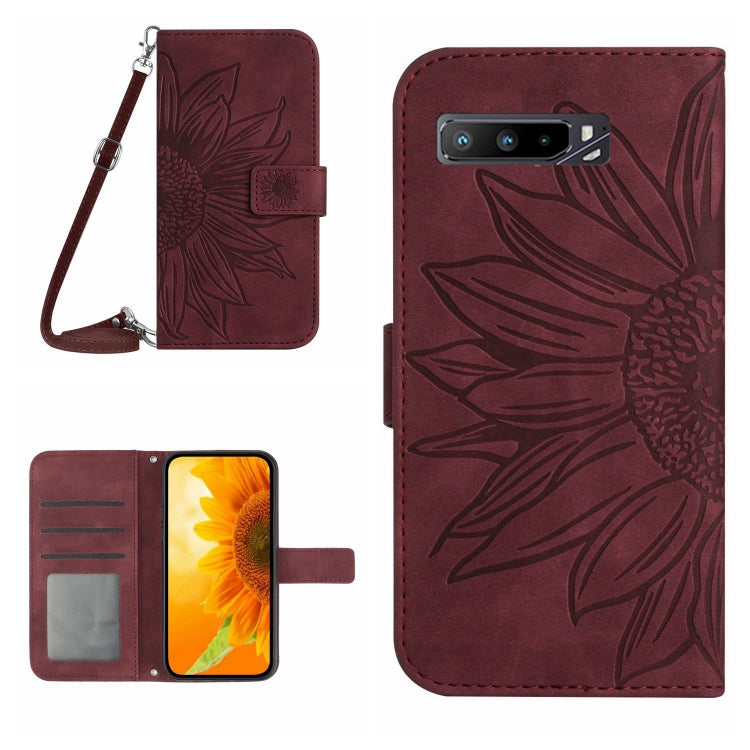 Skin Feel Sun Flower Pattern Flip Leather Phone Case with Lanyard, For ZTE Blade V40 Vita / A72, For ZTE Libero 5G, For ZTE Libero 5G II A103ZT Japan Edition, For Asus ROG Phone 3 ZS661KS, For Asus ROG Phone 5 ZS673KS, For Asus ROG Phone 6             ...