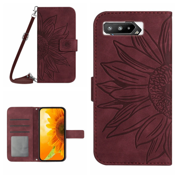 Skin Feel Sun Flower Pattern Flip Leather Phone Case with Lanyard, For ZTE Blade V40 Vita / A72, For ZTE Libero 5G, For ZTE Libero 5G II A103ZT Japan Edition, For Asus ROG Phone 3 ZS661KS, For Asus ROG Phone 5 ZS673KS, For Asus ROG Phone 6             ...