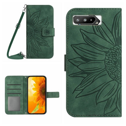 Skin Feel Sun Flower Pattern Flip Leather Phone Case with Lanyard, For ZTE Blade V40 Vita / A72, For ZTE Libero 5G, For ZTE Libero 5G II A103ZT Japan Edition, For Asus ROG Phone 3 ZS661KS, For Asus ROG Phone 5 ZS673KS, For Asus ROG Phone 6             ...