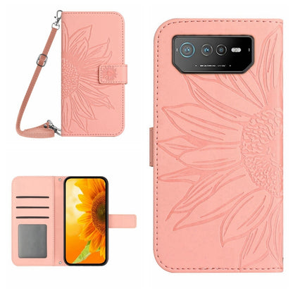 Skin Feel Sun Flower Pattern Flip Leather Phone Case with Lanyard, For ZTE Blade V40 Vita / A72, For ZTE Libero 5G, For ZTE Libero 5G II A103ZT Japan Edition, For Asus ROG Phone 3 ZS661KS, For Asus ROG Phone 5 ZS673KS, For Asus ROG Phone 6             ...