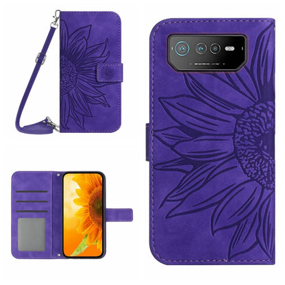 Skin Feel Sun Flower Pattern Flip Leather Phone Case with Lanyard, For ZTE Blade V40 Vita / A72, For ZTE Libero 5G, For ZTE Libero 5G II A103ZT Japan Edition, For Asus ROG Phone 3 ZS661KS, For Asus ROG Phone 5 ZS673KS, For Asus ROG Phone 6             ...