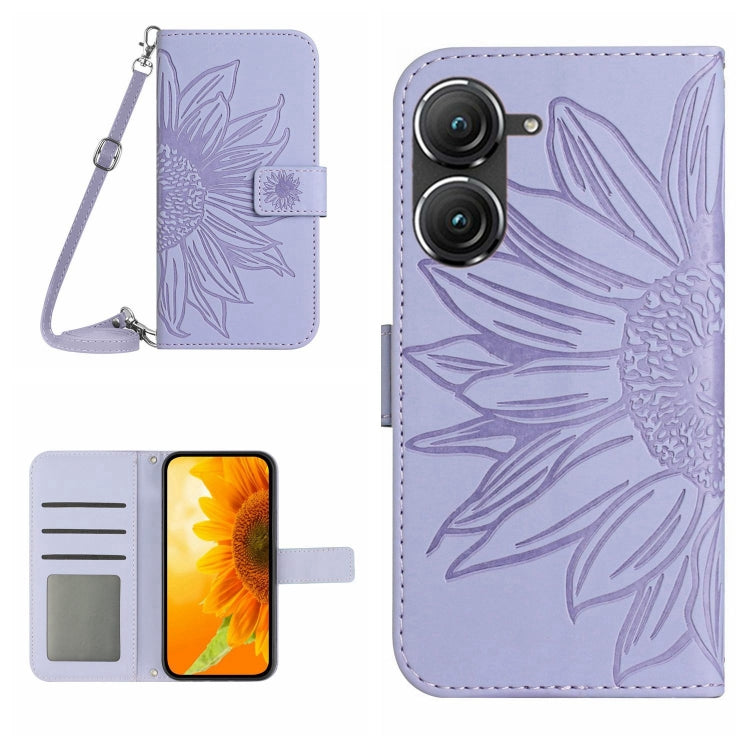 Skin Feel Sun Flower Pattern Flip Leather Phone Case with Lanyard, For ZTE Blade V40 Vita / A72, For ZTE Libero 5G, For ZTE Libero 5G II A103ZT Japan Edition, For Asus ROG Phone 3 ZS661KS, For Asus ROG Phone 5 ZS673KS, For Asus ROG Phone 6             ...