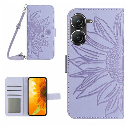 Skin Feel Sun Flower Pattern Flip Leather Phone Case with Lanyard, For ZTE Blade V40 Vita / A72, For ZTE Libero 5G, For ZTE Libero 5G II A103ZT Japan Edition, For Asus ROG Phone 3 ZS661KS, For Asus ROG Phone 5 ZS673KS, For Asus ROG Phone 6             ...
