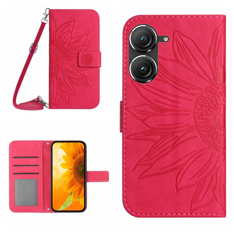 Skin Feel Sun Flower Pattern Flip Leather Phone Case with Lanyard, For ZTE Blade V40 Vita / A72, For ZTE Libero 5G, For ZTE Libero 5G II A103ZT Japan Edition, For Asus ROG Phone 3 ZS661KS, For Asus ROG Phone 5 ZS673KS, For Asus ROG Phone 6             ...