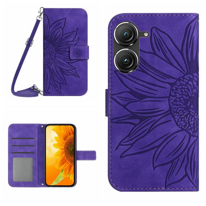 Skin Feel Sun Flower Pattern Flip Leather Phone Case with Lanyard, For ZTE Blade V40 Vita / A72, For ZTE Libero 5G, For ZTE Libero 5G II A103ZT Japan Edition, For Asus ROG Phone 3 ZS661KS, For Asus ROG Phone 5 ZS673KS, For Asus ROG Phone 6             ...