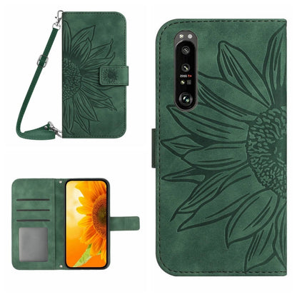 Skin Feel Sun Flower Pattern Flip Leather Phone Case with Lanyard, For Sony Xperia 1 III, For Sony Xperia 1 IV, For Sony Xperia 5 III, For Sony Xperia 5 IV, For Sony Xperia 10 III/10 III Lite, For Sony Xperia 10 IV, For Sony Xperia ACE II              ...
