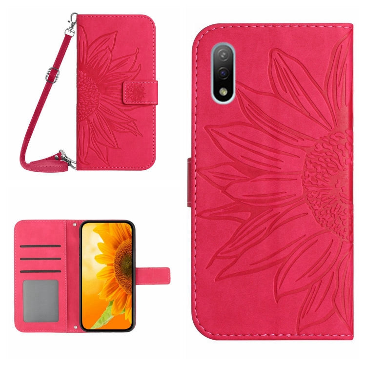 Skin Feel Sun Flower Pattern Flip Leather Phone Case with Lanyard, For Sony Xperia 1 III, For Sony Xperia 1 IV, For Sony Xperia 5 III, For Sony Xperia 5 IV, For Sony Xperia 10 III/10 III Lite, For Sony Xperia 10 IV, For Sony Xperia ACE II              ...