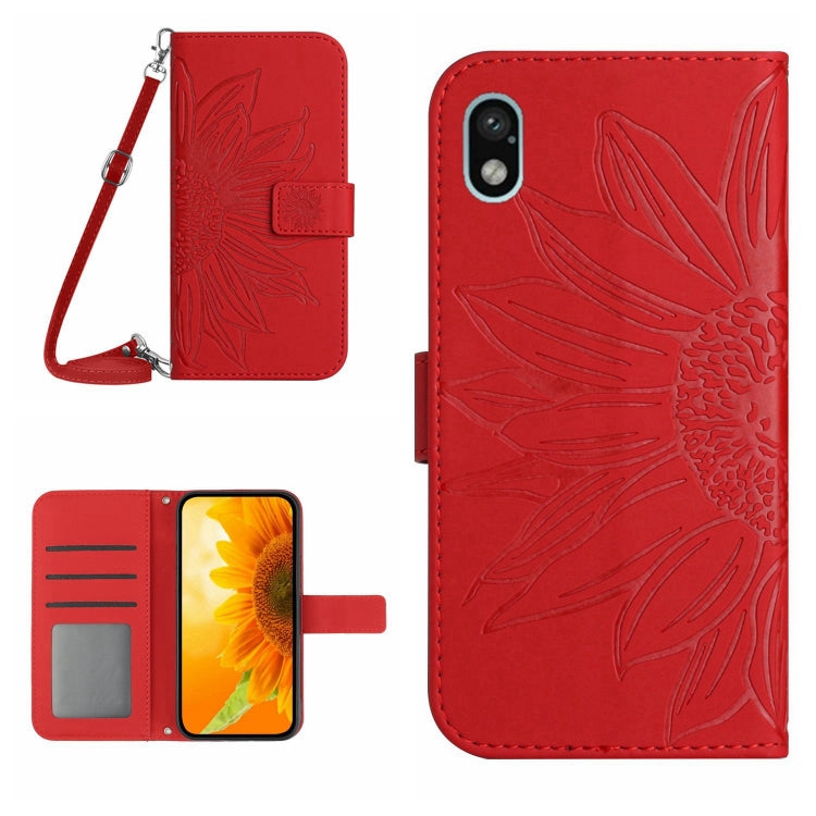 Skin Feel Sun Flower Pattern Flip Leather Phone Case with Lanyard, For Sony Xperia 1 III, For Sony Xperia 1 IV, For Sony Xperia 5 III, For Sony Xperia 5 IV, For Sony Xperia 10 III/10 III Lite, For Sony Xperia 10 IV, For Sony Xperia ACE II              ...