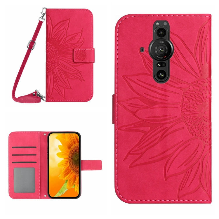Skin Feel Sun Flower Pattern Flip Leather Phone Case with Lanyard, For Sony Xperia 1 III, For Sony Xperia 1 IV, For Sony Xperia 5 III, For Sony Xperia 5 IV, For Sony Xperia 10 III/10 III Lite, For Sony Xperia 10 IV, For Sony Xperia ACE II              ...