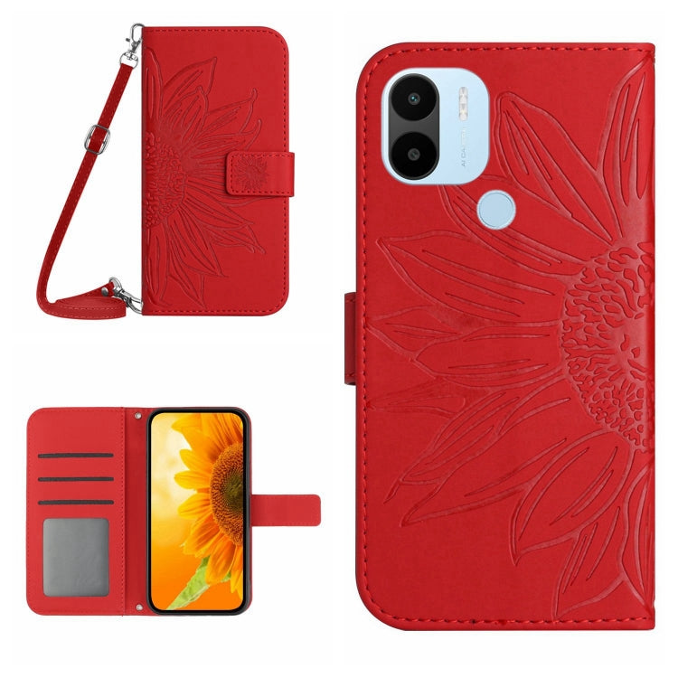 Skin Feel Sun Flower Pattern Flip Leather Phone Case with Lanyard, For Xiaomi Redmi A1+, For Xiaomi Redmi K30 Pro / Poco F2 Pro, For Xiaomi Redmi K40 / K40 Pro / Poco F3 / F3 Pro / 11i / 11X / 11X Pro, For Xiaomi Redmi K40 / K40 Pro /                  ...