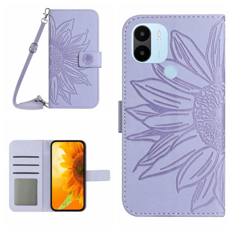 Skin Feel Sun Flower Pattern Flip Leather Phone Case with Lanyard, For Xiaomi Redmi A1+, For Xiaomi Redmi K30 Pro / Poco F2 Pro, For Xiaomi Redmi K40 / K40 Pro / Poco F3 / F3 Pro / 11i / 11X / 11X Pro, For Xiaomi Redmi K40 / K40 Pro /                  ...