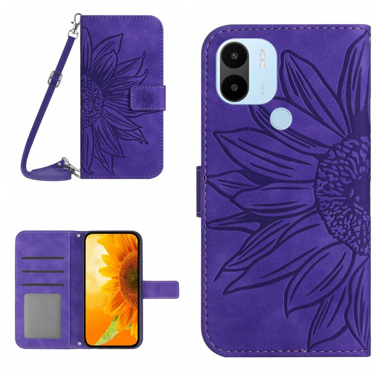 Skin Feel Sun Flower Pattern Flip Leather Phone Case with Lanyard, For Xiaomi Redmi A1+, For Xiaomi Redmi K30 Pro / Poco F2 Pro, For Xiaomi Redmi K40 / K40 Pro / Poco F3 / F3 Pro / 11i / 11X / 11X Pro, For Xiaomi Redmi K40 / K40 Pro /                  ...