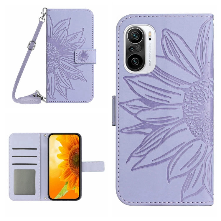 Skin Feel Sun Flower Pattern Flip Leather Phone Case with Lanyard, For Xiaomi Redmi A1+, For Xiaomi Redmi K30 Pro / Poco F2 Pro, For Xiaomi Redmi K40 / K40 Pro / Poco F3 / F3 Pro / 11i / 11X / 11X Pro, For Xiaomi Redmi K40 / K40 Pro /                  ...