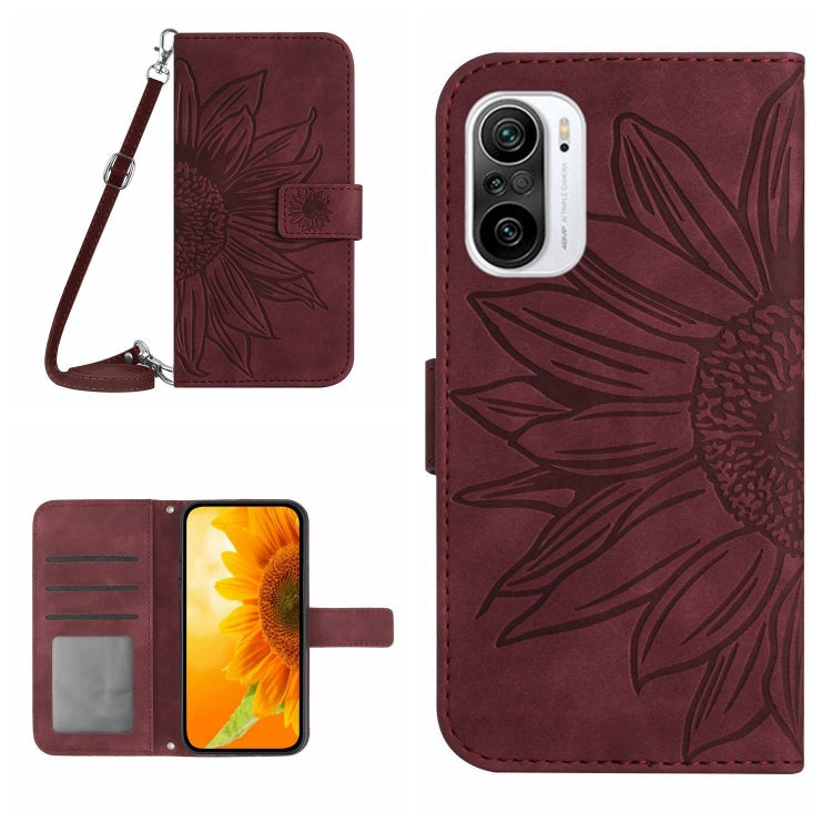 Skin Feel Sun Flower Pattern Flip Leather Phone Case with Lanyard, For Xiaomi Redmi A1+, For Xiaomi Redmi K30 Pro / Poco F2 Pro, For Xiaomi Redmi K40 / K40 Pro / Poco F3 / F3 Pro / 11i / 11X / 11X Pro, For Xiaomi Redmi K40 / K40 Pro /                  ...