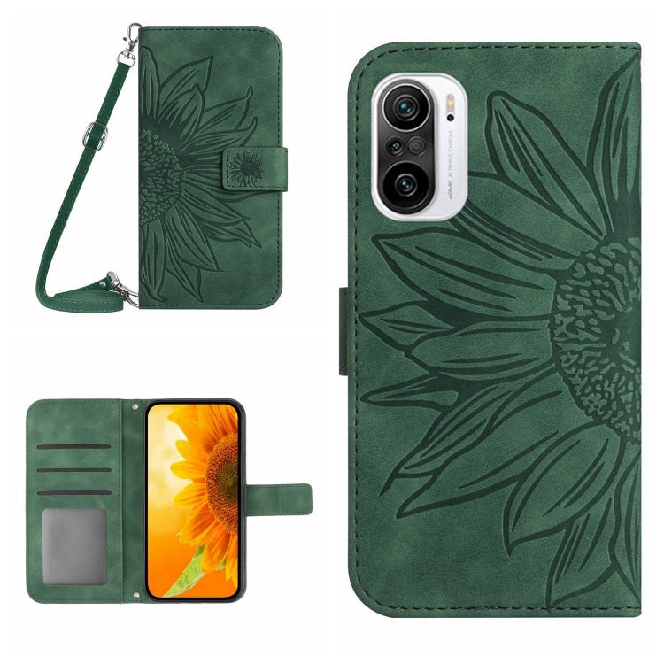 Skin Feel Sun Flower Pattern Flip Leather Phone Case with Lanyard, For Xiaomi Redmi A1+, For Xiaomi Redmi K30 Pro / Poco F2 Pro, For Xiaomi Redmi K40 / K40 Pro / Poco F3 / F3 Pro / 11i / 11X / 11X Pro, For Xiaomi Redmi K40 / K40 Pro /                  ...