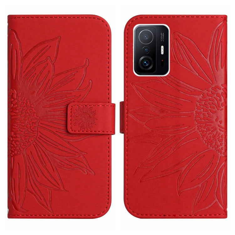 Skin Feel Sun Flower Pattern Flip Leather Phone Case with Lanyard, For Xiaomi 11T / 11T Pro, For Xiaomi 12 Lite, For Xiaomi Civi 2 / 12 Lite NE, For Xiaomi 12 Pro, For Xiaomi 12 / 12X, For Xiaomi 12S Ultra, For Xiaomi 12T / 12T Pro, For Xiaomi Mi 10 Li...