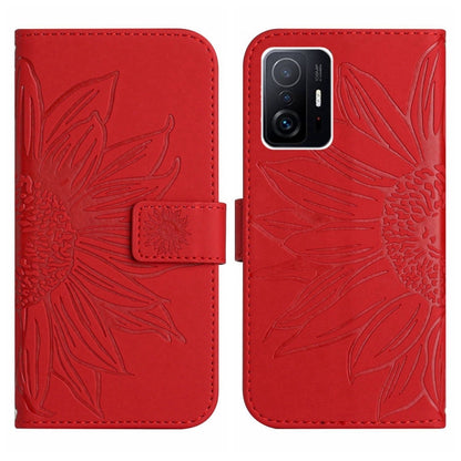 Skin Feel Sun Flower Pattern Flip Leather Phone Case with Lanyard, For Xiaomi 11T / 11T Pro, For Xiaomi 12 Lite, For Xiaomi Civi 2 / 12 Lite NE, For Xiaomi 12 Pro, For Xiaomi 12 / 12X, For Xiaomi 12S Ultra, For Xiaomi 12T / 12T Pro, For Xiaomi Mi 10 Li...