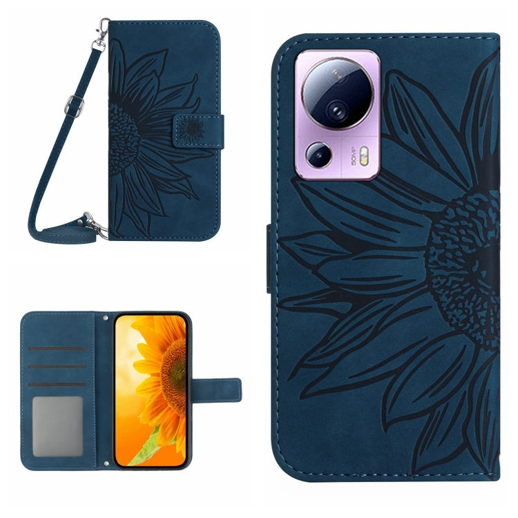 Skin Feel Sun Flower Pattern Flip Leather Phone Case with Lanyard, For Xiaomi 11T / 11T Pro, For Xiaomi 12 Lite, For Xiaomi Civi 2 / 12 Lite NE, For Xiaomi 12 Pro, For Xiaomi 12 / 12X, For Xiaomi 12S Ultra, For Xiaomi 12T / 12T Pro, For Xiaomi Mi 10 Li...