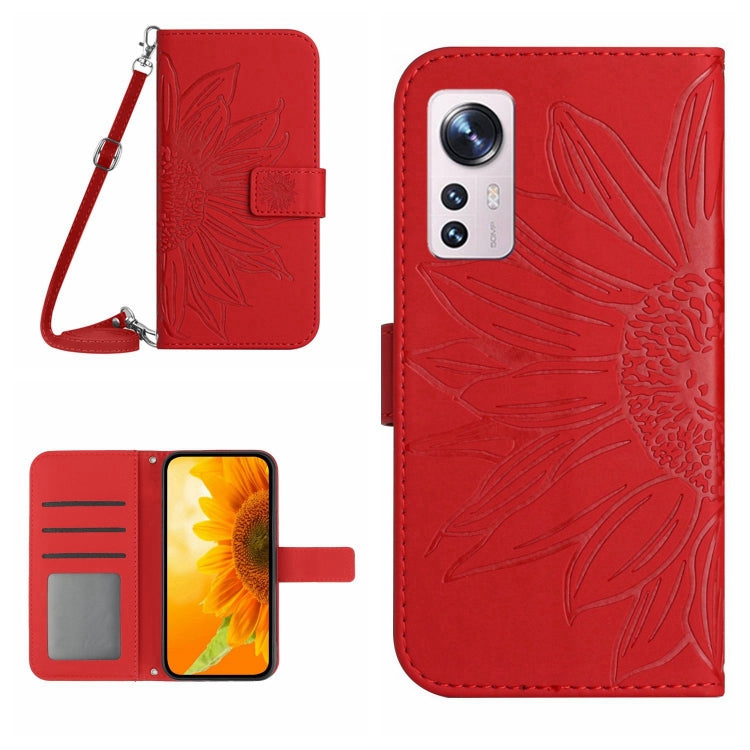 Skin Feel Sun Flower Pattern Flip Leather Phone Case with Lanyard, For Xiaomi 11T / 11T Pro, For Xiaomi 12 Lite, For Xiaomi Civi 2 / 12 Lite NE, For Xiaomi 12 Pro, For Xiaomi 12 / 12X, For Xiaomi 12S Ultra, For Xiaomi 12T / 12T Pro, For Xiaomi Mi 10 Li...