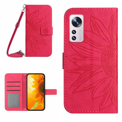 Skin Feel Sun Flower Pattern Flip Leather Phone Case with Lanyard, For Xiaomi 11T / 11T Pro, For Xiaomi 12 Lite, For Xiaomi Civi 2 / 12 Lite NE, For Xiaomi 12 Pro, For Xiaomi 12 / 12X, For Xiaomi 12S Ultra, For Xiaomi 12T / 12T Pro, For Xiaomi Mi 10 Li...