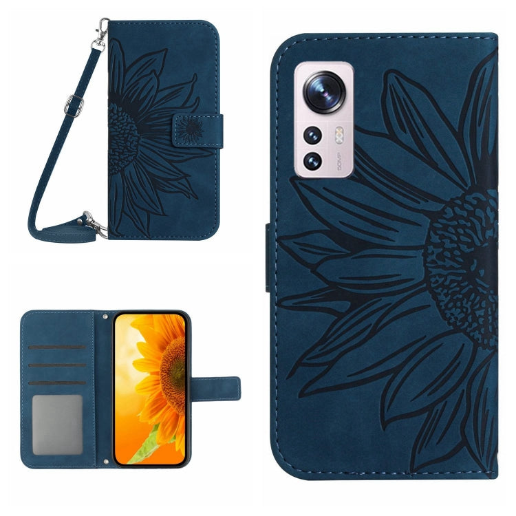 Skin Feel Sun Flower Pattern Flip Leather Phone Case with Lanyard, For Xiaomi 11T / 11T Pro, For Xiaomi 12 Lite, For Xiaomi Civi 2 / 12 Lite NE, For Xiaomi 12 Pro, For Xiaomi 12 / 12X, For Xiaomi 12S Ultra, For Xiaomi 12T / 12T Pro, For Xiaomi Mi 10 Li...
