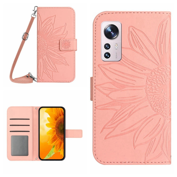 Skin Feel Sun Flower Pattern Flip Leather Phone Case with Lanyard, For Xiaomi 11T / 11T Pro, For Xiaomi 12 Lite, For Xiaomi Civi 2 / 12 Lite NE, For Xiaomi 12 Pro, For Xiaomi 12 / 12X, For Xiaomi 12S Ultra, For Xiaomi 12T / 12T Pro, For Xiaomi Mi 10 Li...