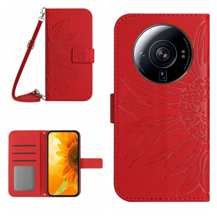 Skin Feel Sun Flower Pattern Flip Leather Phone Case with Lanyard, For Xiaomi 11T / 11T Pro, For Xiaomi 12 Lite, For Xiaomi Civi 2 / 12 Lite NE, For Xiaomi 12 Pro, For Xiaomi 12 / 12X, For Xiaomi 12S Ultra, For Xiaomi 12T / 12T Pro, For Xiaomi Mi 10 Li...