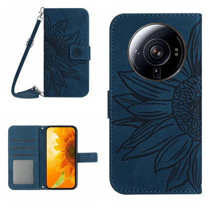 Skin Feel Sun Flower Pattern Flip Leather Phone Case with Lanyard, For Xiaomi 11T / 11T Pro, For Xiaomi 12 Lite, For Xiaomi Civi 2 / 12 Lite NE, For Xiaomi 12 Pro, For Xiaomi 12 / 12X, For Xiaomi 12S Ultra, For Xiaomi 12T / 12T Pro, For Xiaomi Mi 10 Li...