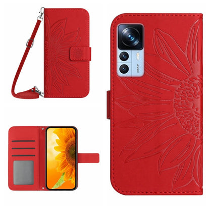 Skin Feel Sun Flower Pattern Flip Leather Phone Case with Lanyard, For Xiaomi 11T / 11T Pro, For Xiaomi 12 Lite, For Xiaomi Civi 2 / 12 Lite NE, For Xiaomi 12 Pro, For Xiaomi 12 / 12X, For Xiaomi 12S Ultra, For Xiaomi 12T / 12T Pro, For Xiaomi Mi 10 Li...