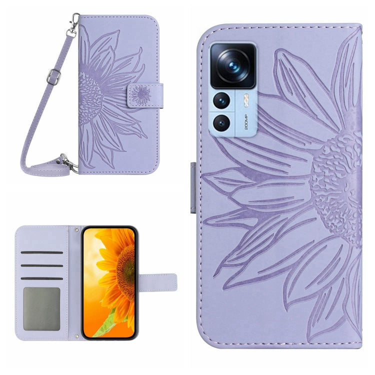 Skin Feel Sun Flower Pattern Flip Leather Phone Case with Lanyard, For Xiaomi 11T / 11T Pro, For Xiaomi 12 Lite, For Xiaomi Civi 2 / 12 Lite NE, For Xiaomi 12 Pro, For Xiaomi 12 / 12X, For Xiaomi 12S Ultra, For Xiaomi 12T / 12T Pro, For Xiaomi Mi 10 Li...