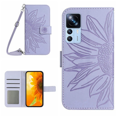 Skin Feel Sun Flower Pattern Flip Leather Phone Case with Lanyard, For Xiaomi 11T / 11T Pro, For Xiaomi 12 Lite, For Xiaomi Civi 2 / 12 Lite NE, For Xiaomi 12 Pro, For Xiaomi 12 / 12X, For Xiaomi 12S Ultra, For Xiaomi 12T / 12T Pro, For Xiaomi Mi 10 Li...