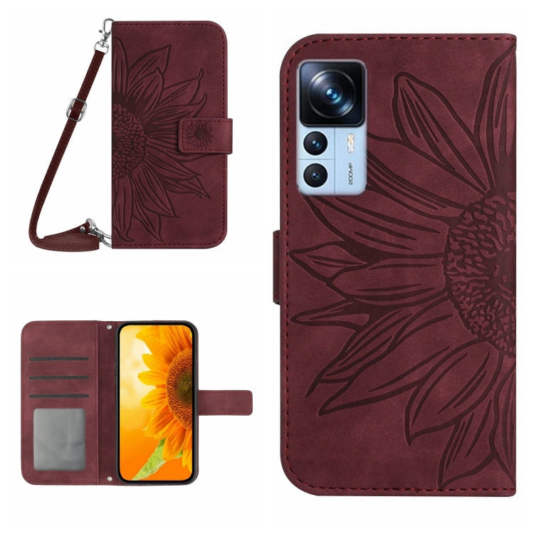 Skin Feel Sun Flower Pattern Flip Leather Phone Case with Lanyard, For Xiaomi 11T / 11T Pro, For Xiaomi 12 Lite, For Xiaomi Civi 2 / 12 Lite NE, For Xiaomi 12 Pro, For Xiaomi 12 / 12X, For Xiaomi 12S Ultra, For Xiaomi 12T / 12T Pro, For Xiaomi Mi 10 Li...