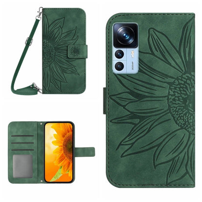 Skin Feel Sun Flower Pattern Flip Leather Phone Case with Lanyard, For Xiaomi 11T / 11T Pro, For Xiaomi 12 Lite, For Xiaomi Civi 2 / 12 Lite NE, For Xiaomi 12 Pro, For Xiaomi 12 / 12X, For Xiaomi 12S Ultra, For Xiaomi 12T / 12T Pro, For Xiaomi Mi 10 Li...