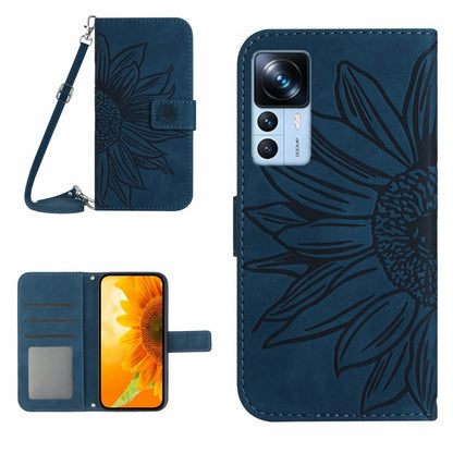 Skin Feel Sun Flower Pattern Flip Leather Phone Case with Lanyard, For Xiaomi 11T / 11T Pro, For Xiaomi 12 Lite, For Xiaomi Civi 2 / 12 Lite NE, For Xiaomi 12 Pro, For Xiaomi 12 / 12X, For Xiaomi 12S Ultra, For Xiaomi 12T / 12T Pro, For Xiaomi Mi 10 Li...