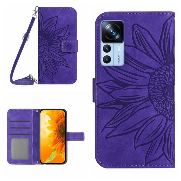 Skin Feel Sun Flower Pattern Flip Leather Phone Case with Lanyard, For Xiaomi 11T / 11T Pro, For Xiaomi 12 Lite, For Xiaomi Civi 2 / 12 Lite NE, For Xiaomi 12 Pro, For Xiaomi 12 / 12X, For Xiaomi 12S Ultra, For Xiaomi 12T / 12T Pro, For Xiaomi Mi 10 Li...