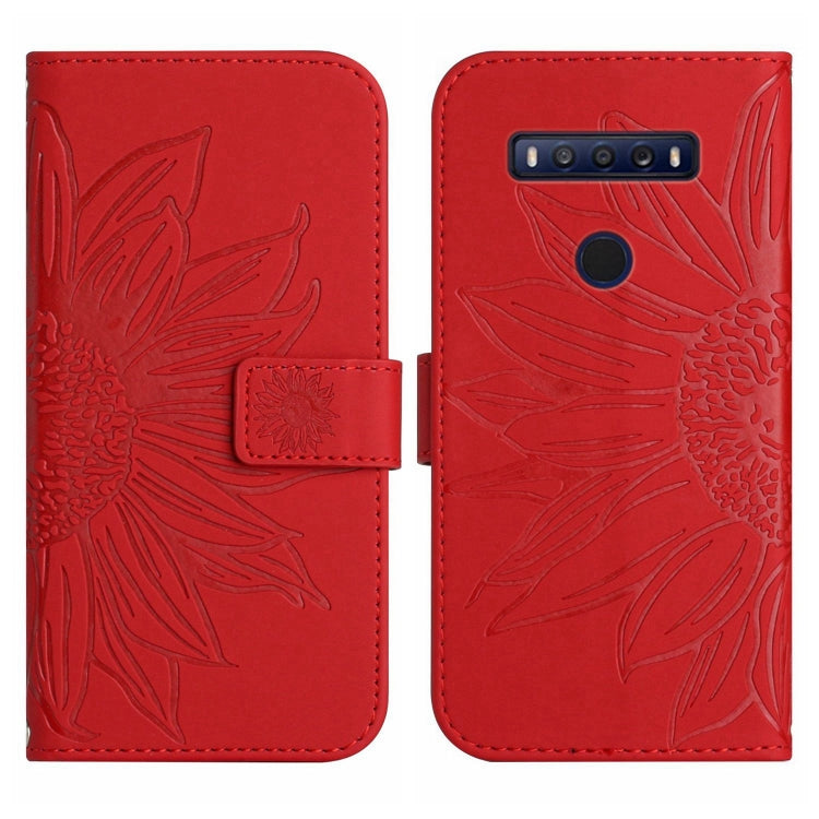 Skin Feel Sun Flower Pattern Flip Leather Phone Case with Lanyard, For TCL 10 SE, For TCL 20 Pro 5G, For TCL 20 R/20 AX 5G/Bremen 5G, For TCL 20 SE, For TCL 20S / 20 5G / 20L / 20L+, For TCL 30 SE/30E/306/305, For TCL 205, For T-Mobile Revvl 6 5G      ...