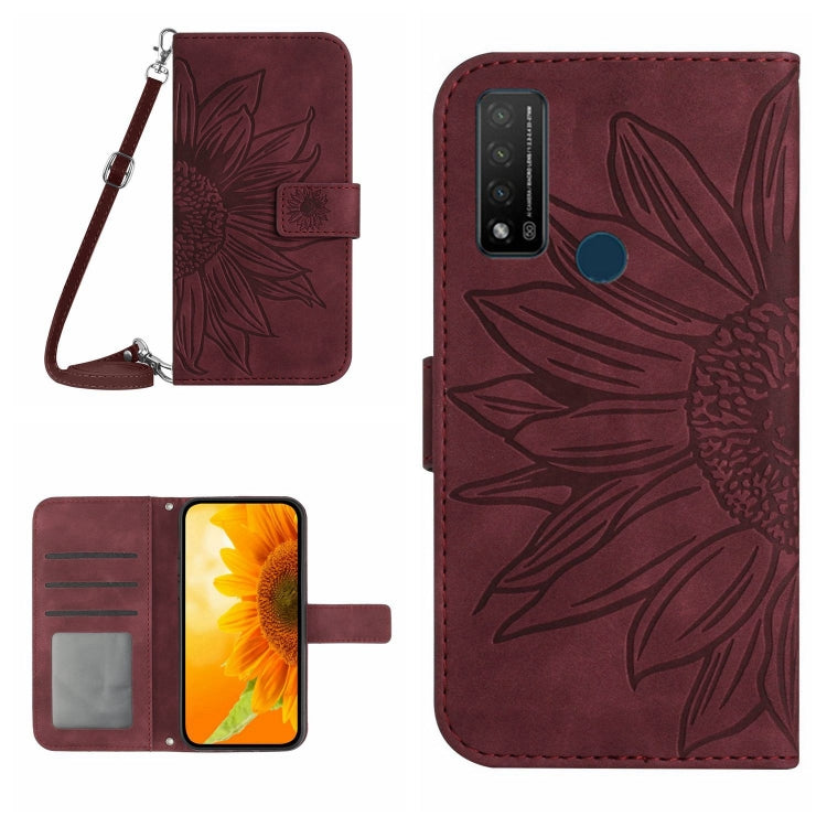 Skin Feel Sun Flower Pattern Flip Leather Phone Case with Lanyard, For TCL 10 SE, For TCL 20 Pro 5G, For TCL 20 R/20 AX 5G/Bremen 5G, For TCL 20 SE, For TCL 20S / 20 5G / 20L / 20L+, For TCL 30 SE/30E/306/305, For TCL 205, For T-Mobile Revvl 6 5G      ...