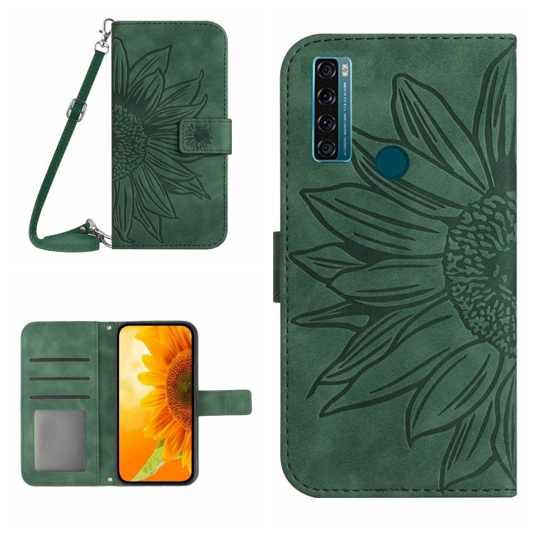 Skin Feel Sun Flower Pattern Flip Leather Phone Case with Lanyard, For TCL 10 SE, For TCL 20 Pro 5G, For TCL 20 R/20 AX 5G/Bremen 5G, For TCL 20 SE, For TCL 20S / 20 5G / 20L / 20L+, For TCL 30 SE/30E/306/305, For TCL 205, For T-Mobile Revvl 6 5G      ...