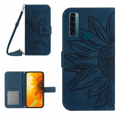Skin Feel Sun Flower Pattern Flip Leather Phone Case with Lanyard, For TCL 10 SE, For TCL 20 Pro 5G, For TCL 20 R/20 AX 5G/Bremen 5G, For TCL 20 SE, For TCL 20S / 20 5G / 20L / 20L+, For TCL 30 SE/30E/306/305, For TCL 205, For T-Mobile Revvl 6 5G      ...