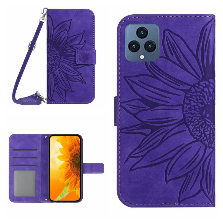 Skin Feel Sun Flower Pattern Flip Leather Phone Case with Lanyard, For TCL 10 SE, For TCL 20 Pro 5G, For TCL 20 R/20 AX 5G/Bremen 5G, For TCL 20 SE, For TCL 20S / 20 5G / 20L / 20L+, For TCL 30 SE/30E/306/305, For TCL 205, For T-Mobile Revvl 6 5G      ...